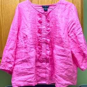 NWT Saint Tropez West pink top sz 2X